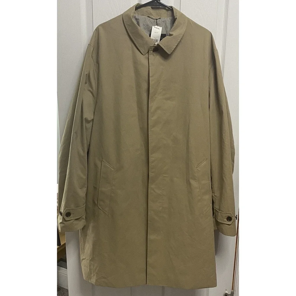 Banana Republic Men Brown Trench Coat Brown Water Repellent Raincoat TALL XXL